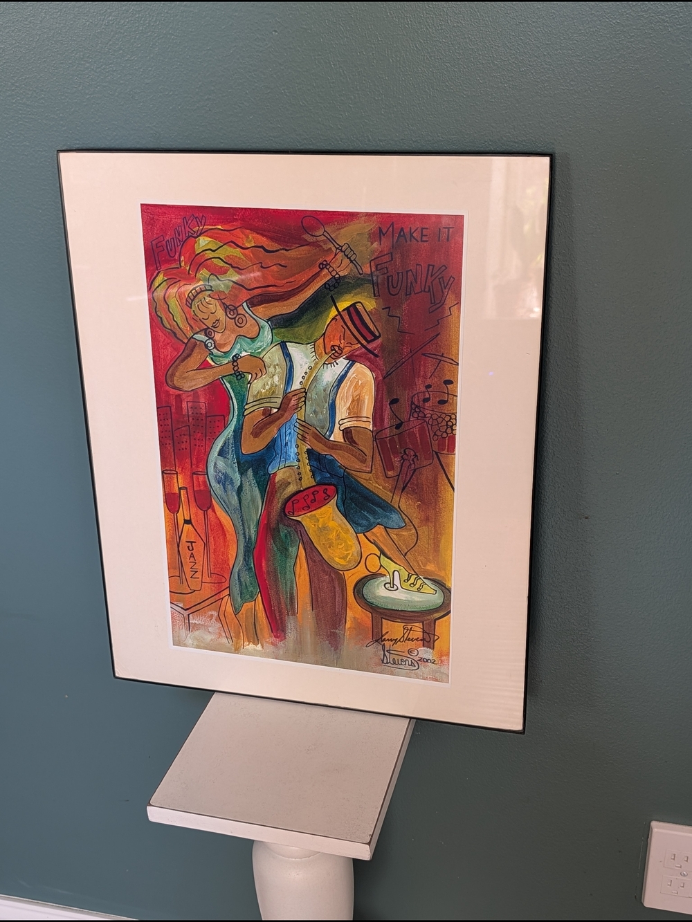 Larry Stevens "Make It Funky" Framed Art Print 20x15 Signed